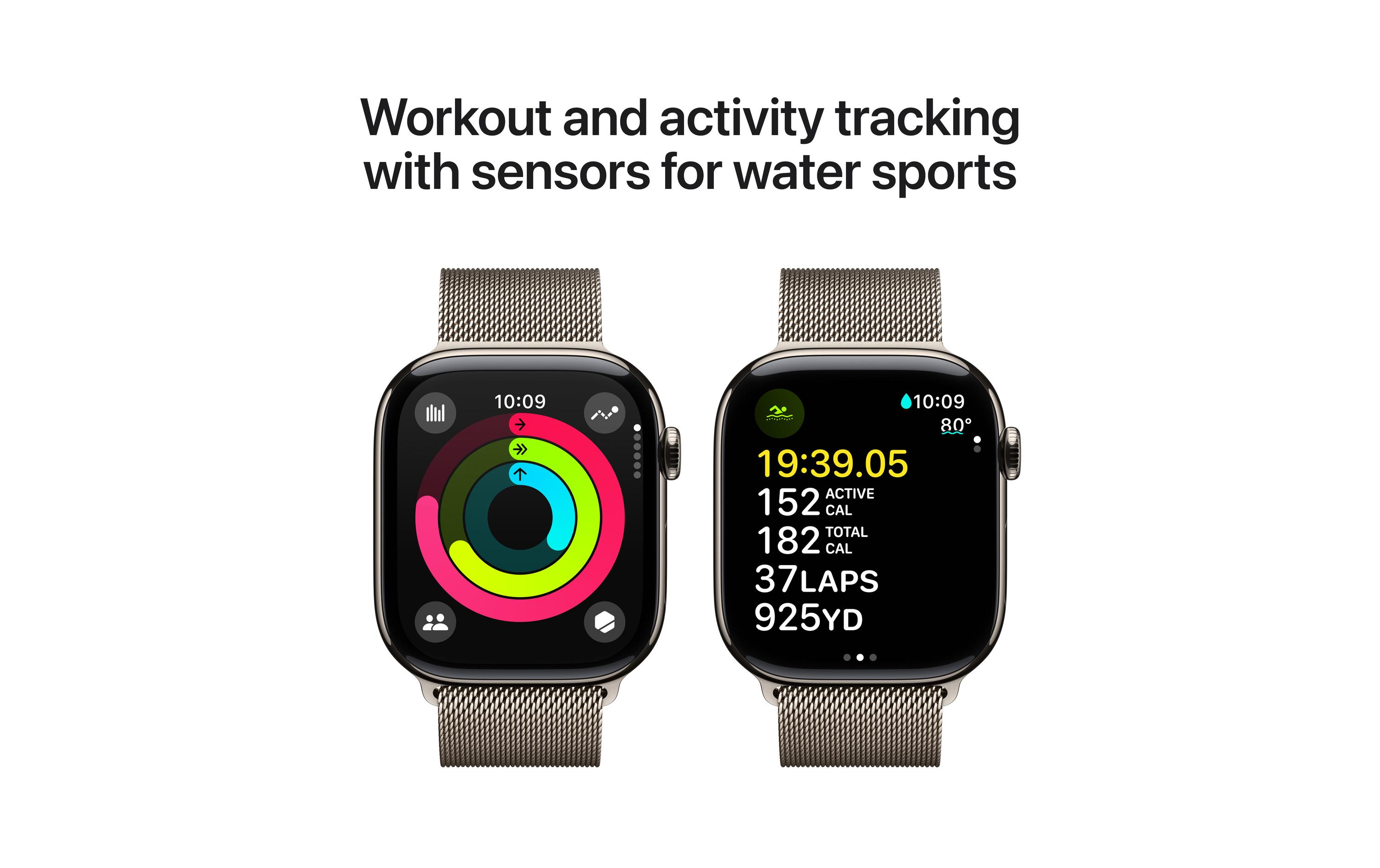 Apple Watch Series 10 46 mm LTE Natural Titanium Loop Milanese S/M
