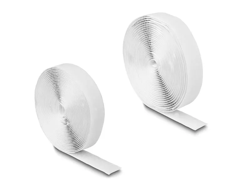 Delock Klettband 10 m x 20 mm mit Haft- und Flauschband, Weiss Delock Klettband 10 m x 20 mm mit Haft- und Flauschband, Weiss