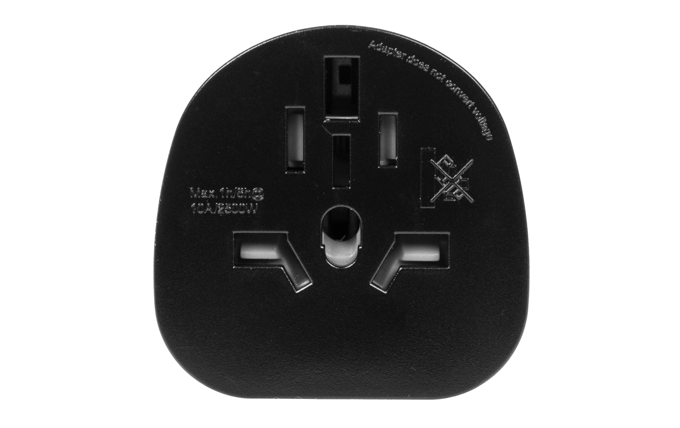 FURBER.power Reiseadapter Welt – CH, Schwarz