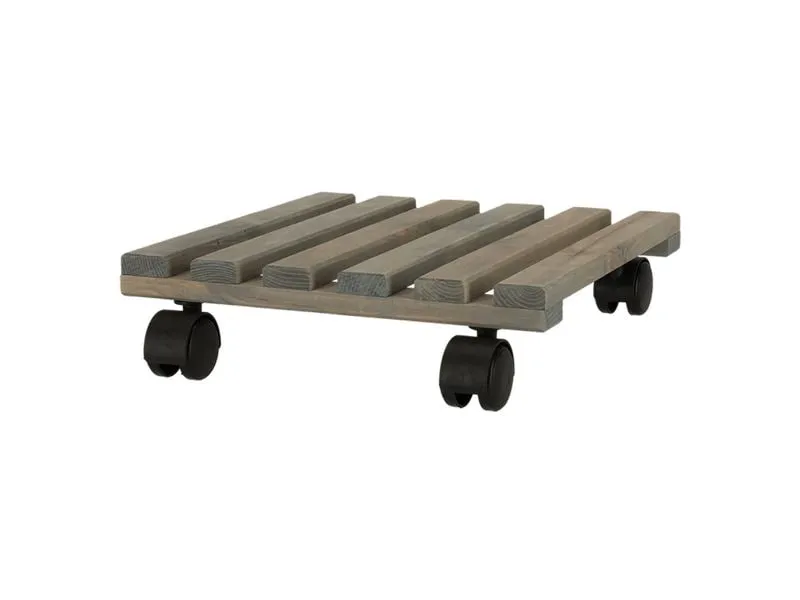 Esschert Design Rolleruntersetzer Quadratisch L Grau/Schwarz Esschert Design Rolleruntersetzer Quadratisch L Grau/Schwarz