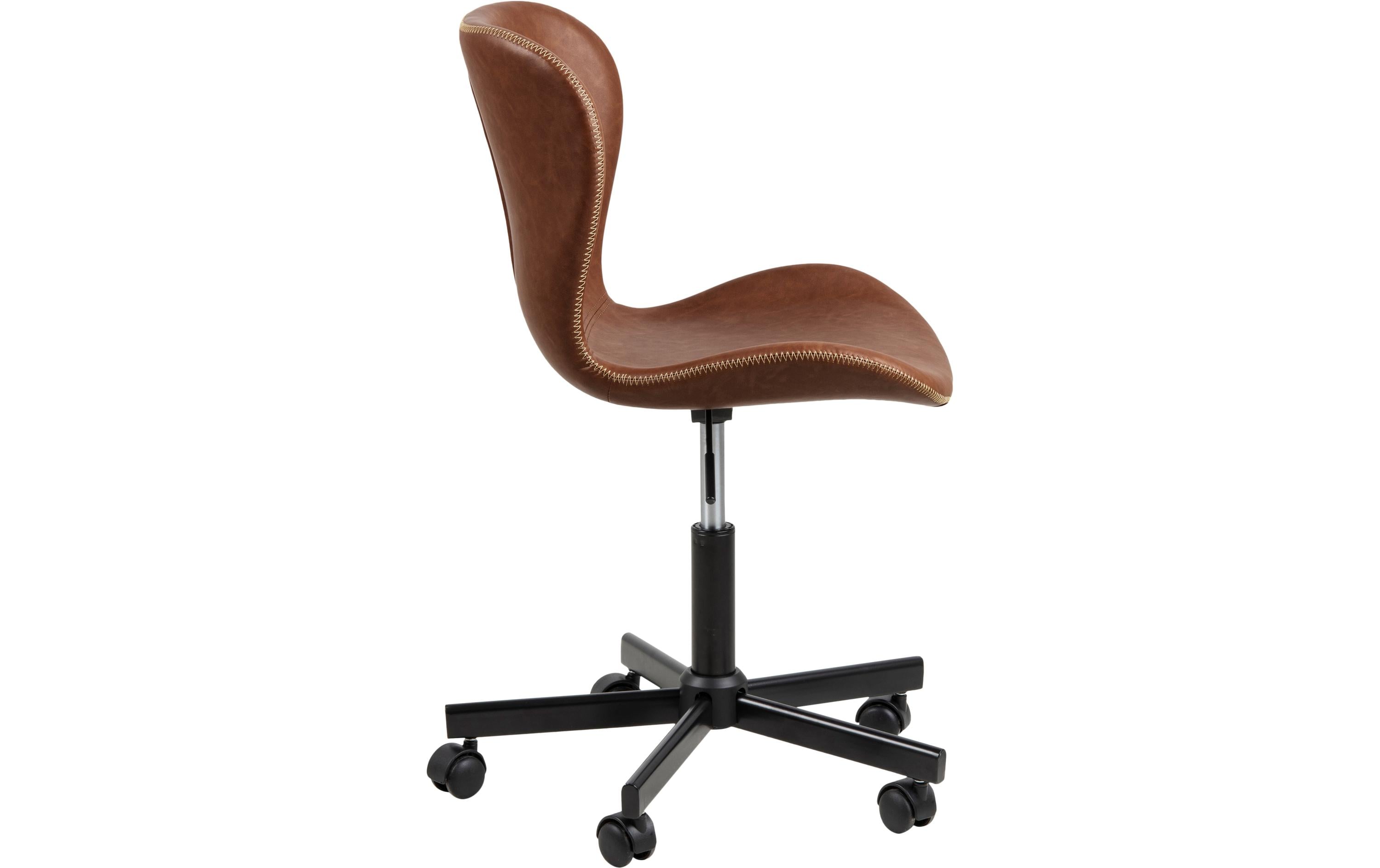 AC Design Bürostuhl Batilda, mit Polsterrücken, Cognac