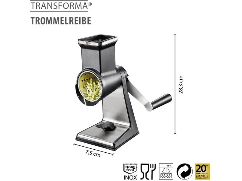 GEFU Trommelreibe Transforma Edelstahl GEFU Trommelreibe Transforma Edelstahl
