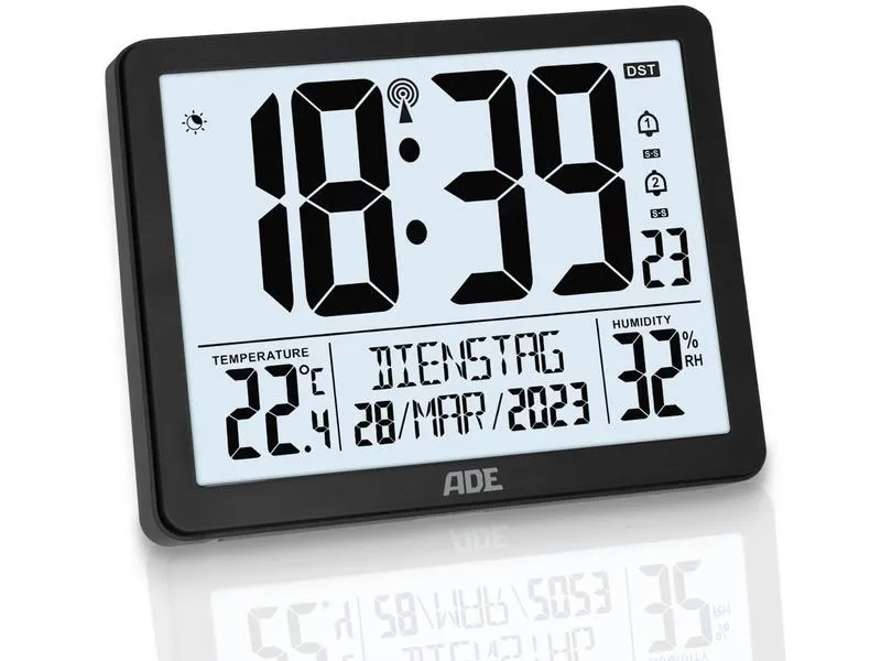 ADE Wanduhr XL, Schwarz/Weiss ADE Wanduhr XL, Schwarz/Weiss