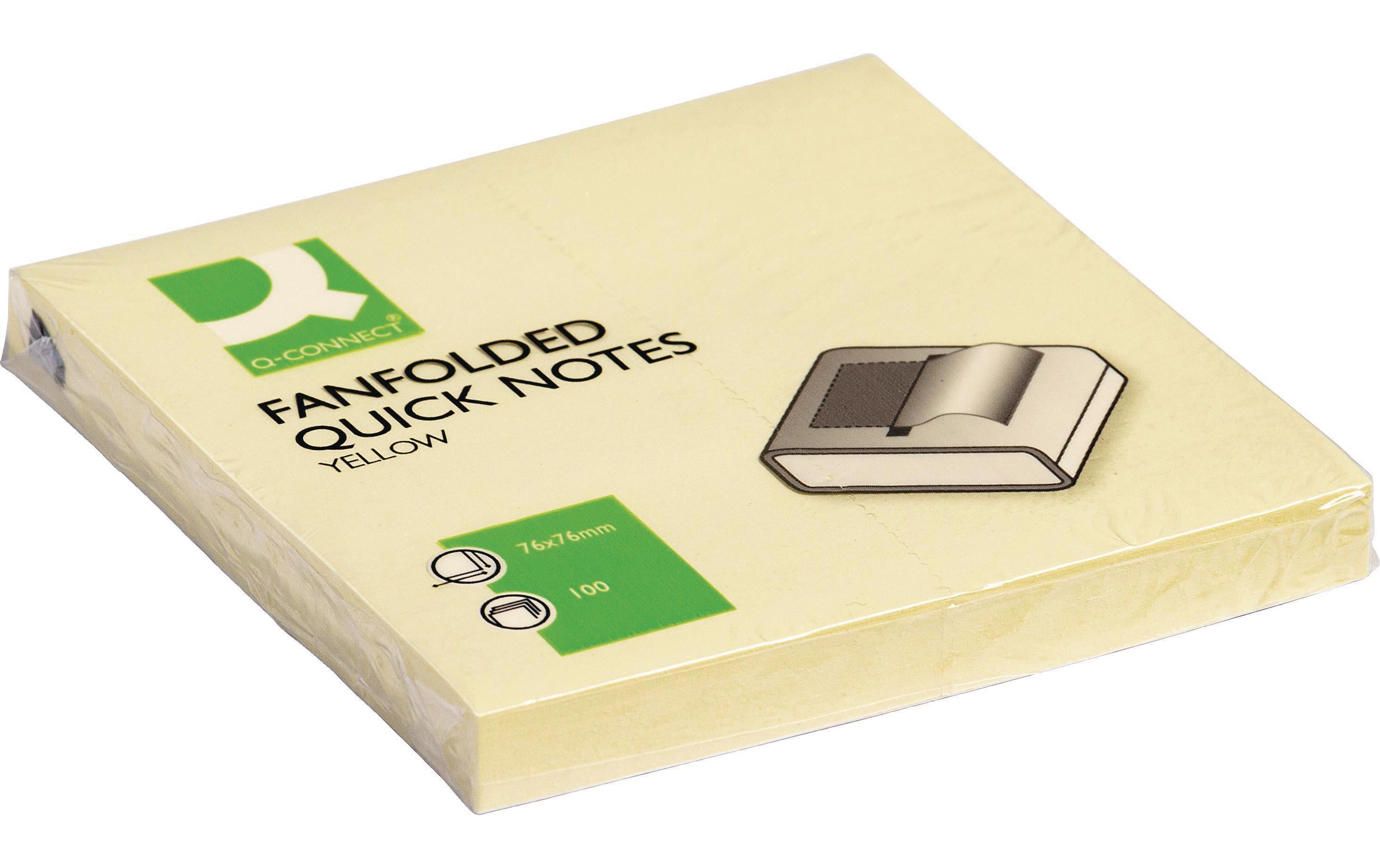 CONNECT Notizzettel Z-Quick Notes 76 x 76 mm, Gelb