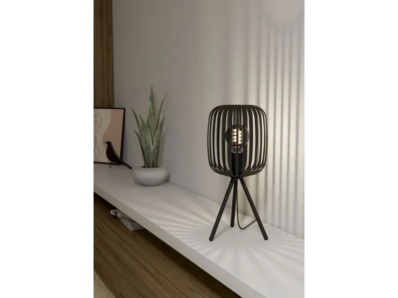 EGLO Leuchten Tischleuchte Zigbee ROMAZZINA schwarz exkl. E27 1x40W