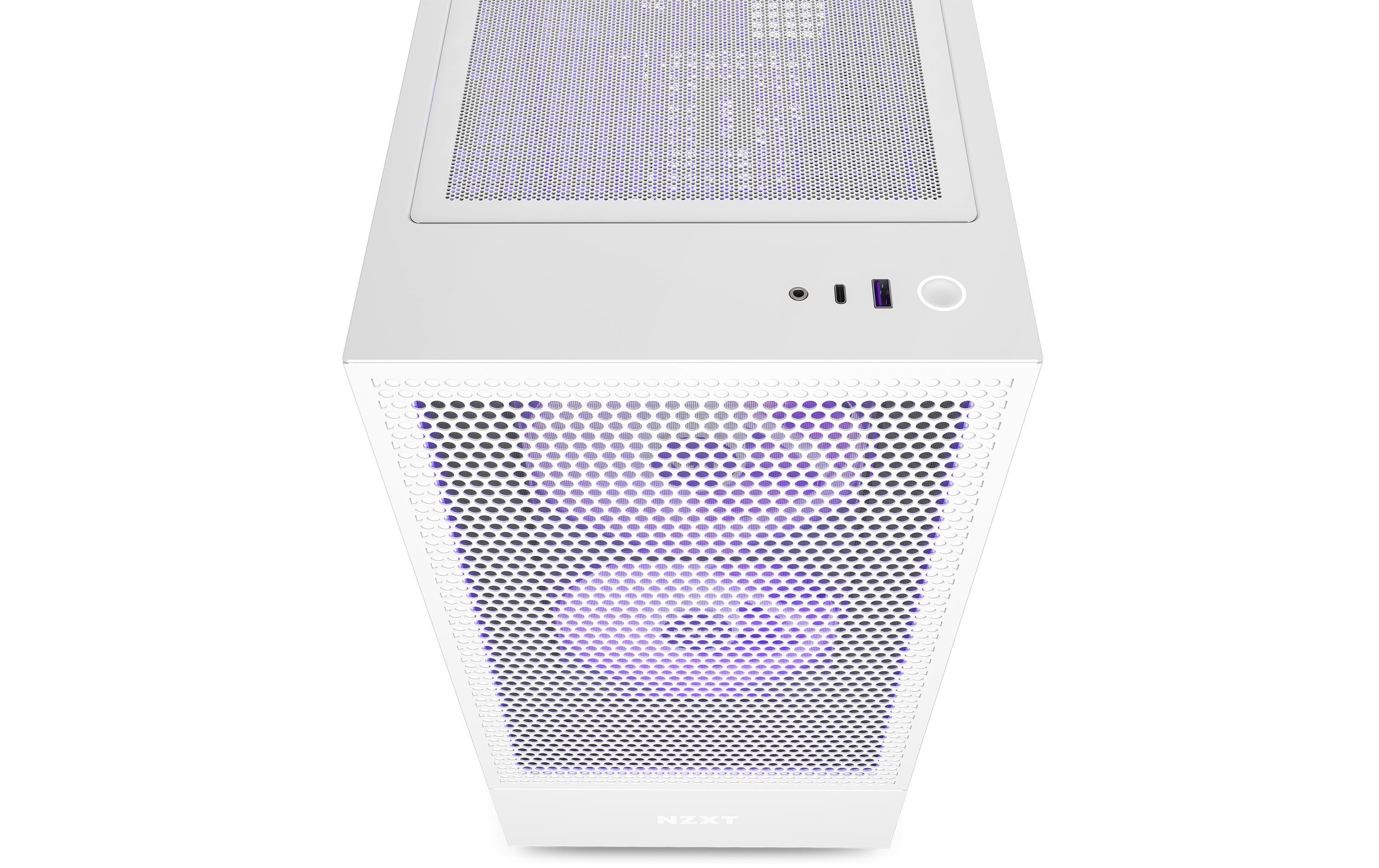 NZXT PC-Gehäuse H5 Flow RGB Weiss matt