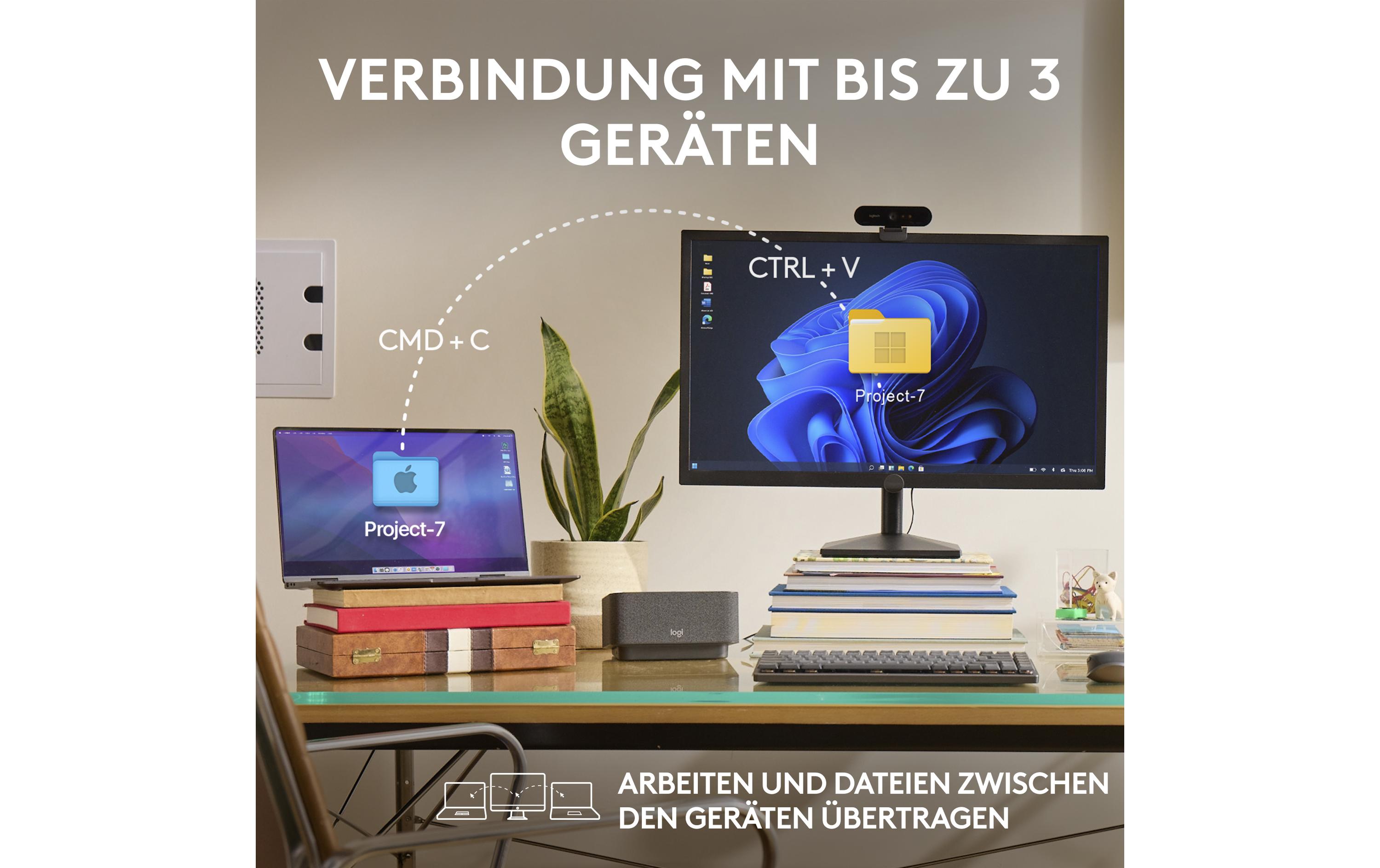 Logitech Mobile Maus MX Anywhere 3s Pale Grey