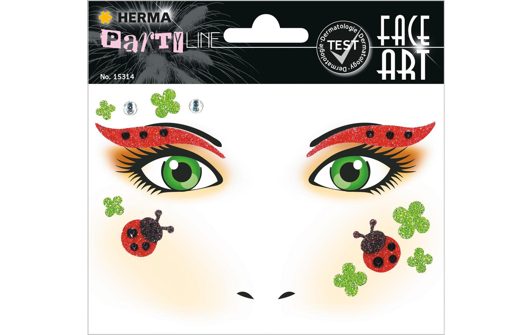 Herma Stickers Tattoos Face Art Marienkäfer, 1 Stück