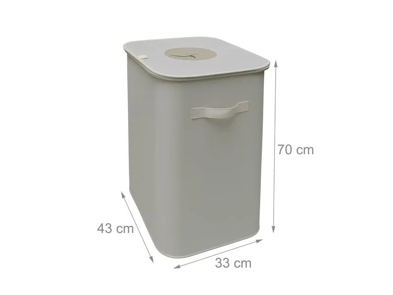relaxdays Recyclingbehälter 100 L Beige relaxdays Recyclingbehälter 100 L Beige
