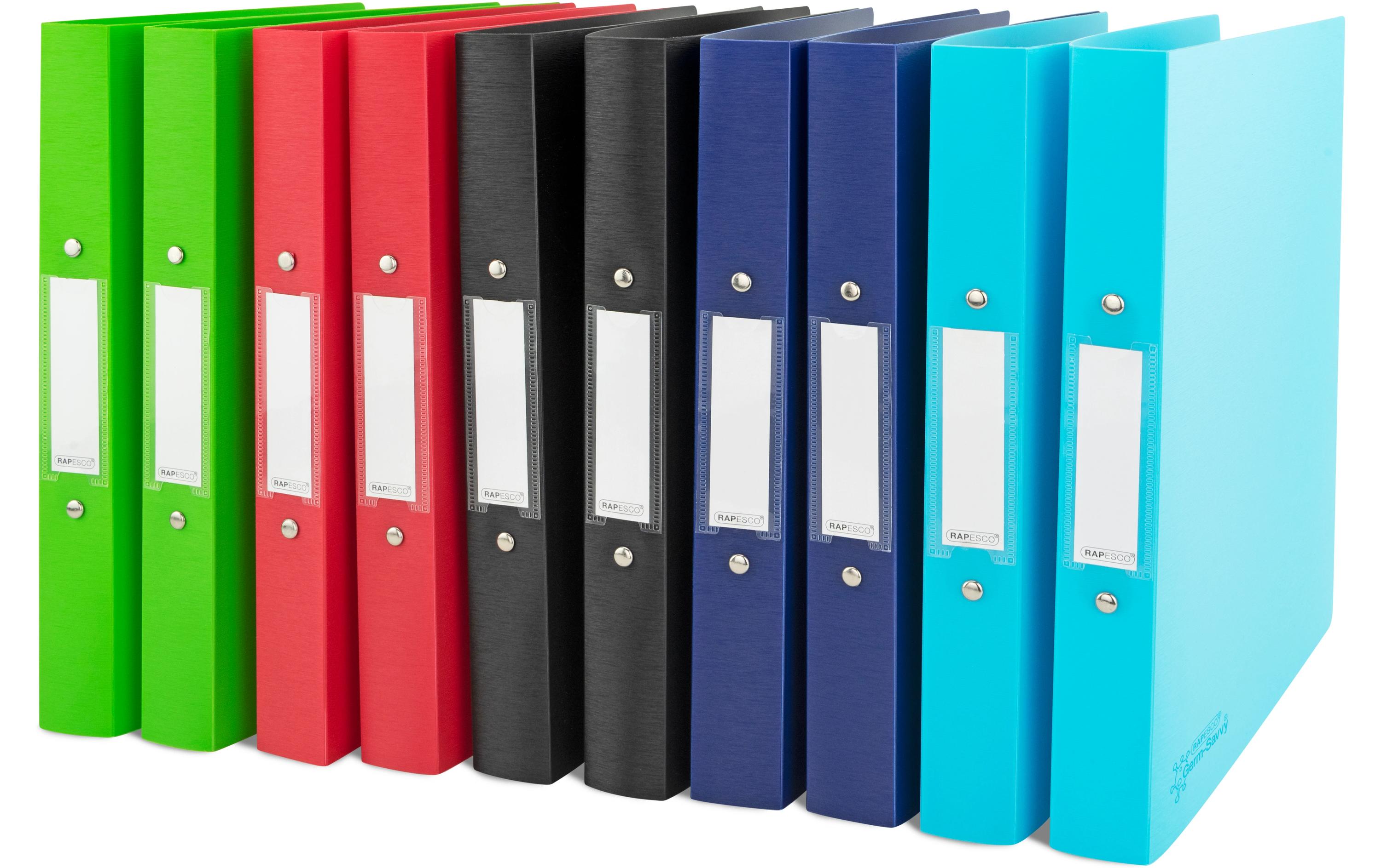 Rapesco Germ-Savvy antibakteriell A4 2-Ring-Ordner 40 cm, 10 Stück