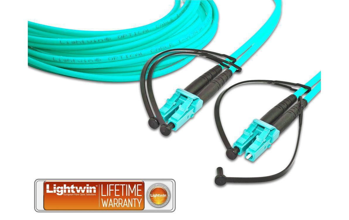 Lightwin LWL-Patchkabel LC-LC, Multimode, Duplex, OM3, 0.25m Lightwin LWL-Patchkabel LC-LC, Multimode, Duplex, OM3, 0.25m