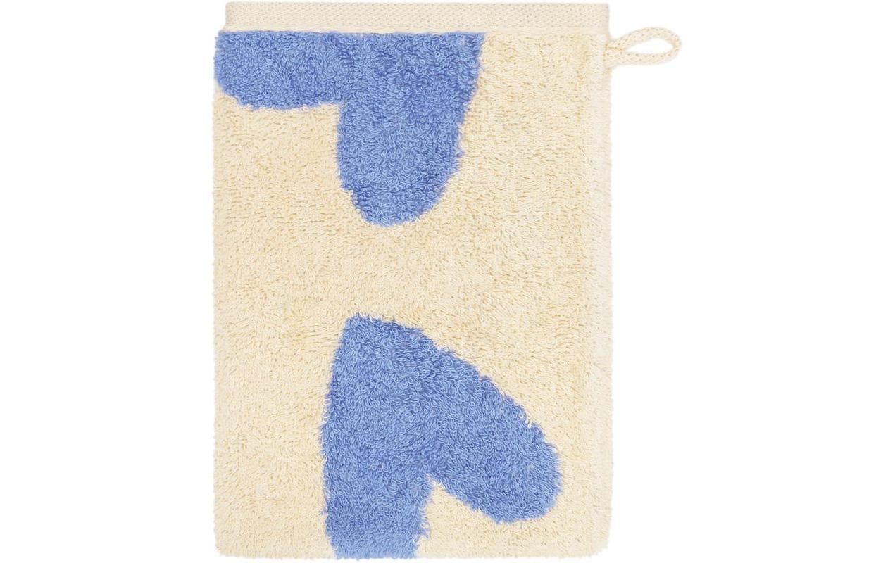 Cawö Waschhandschuh Heart Beats 16 x 22 cm, Blau