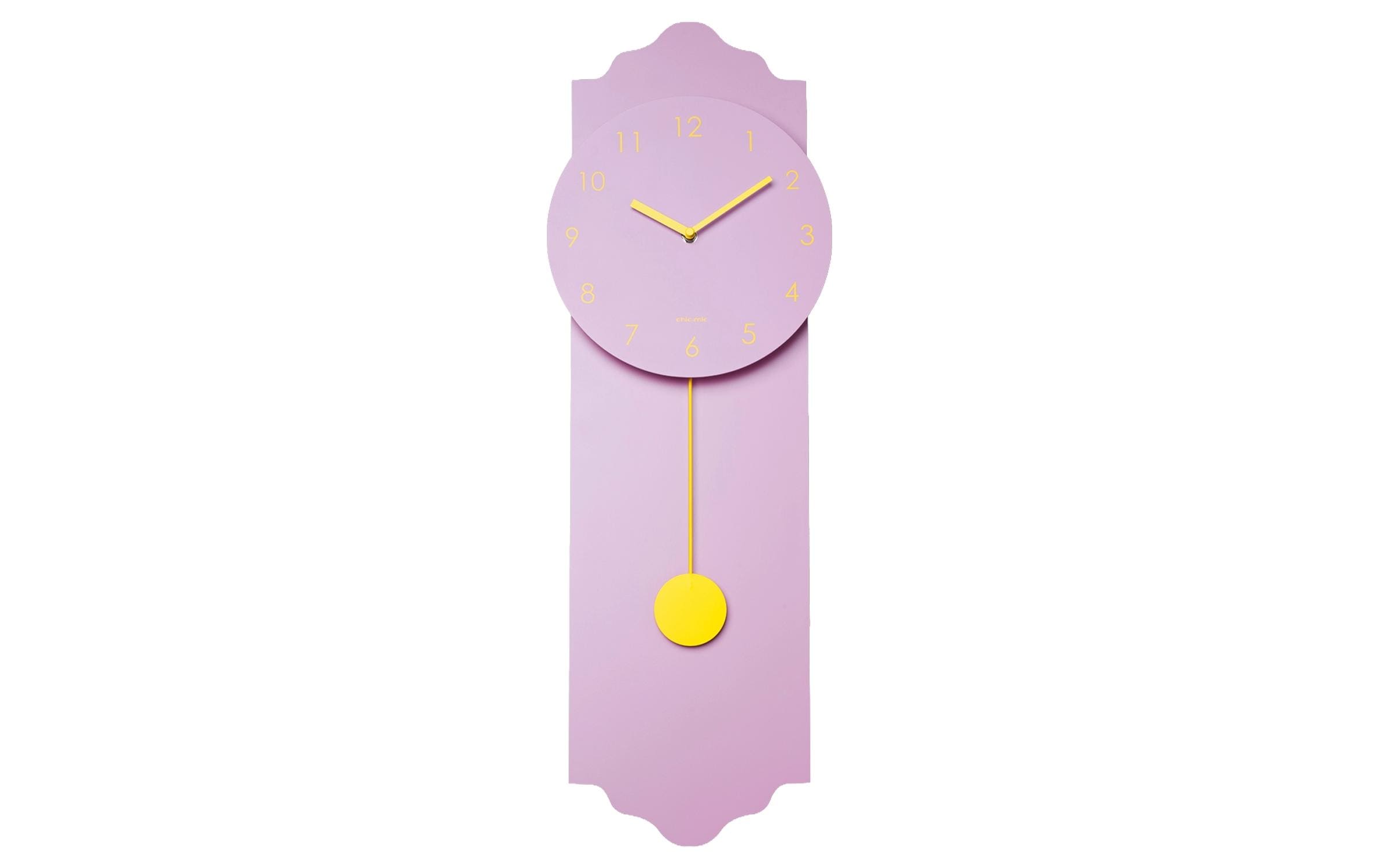 Chic Mic Wanduhr Pendelum Clock 24 x 70 cm, Lila
