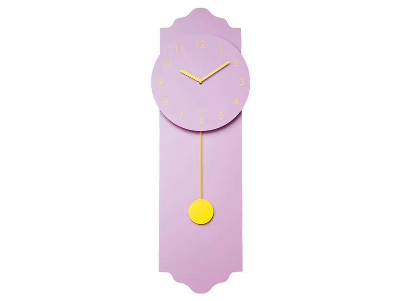 Chic Mic Wanduhr Pendelum Clock 24 x 70 cm, Lila