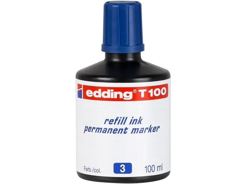 edding Nachfülltinte T 100 Permanentmarker 100 ml, Blau