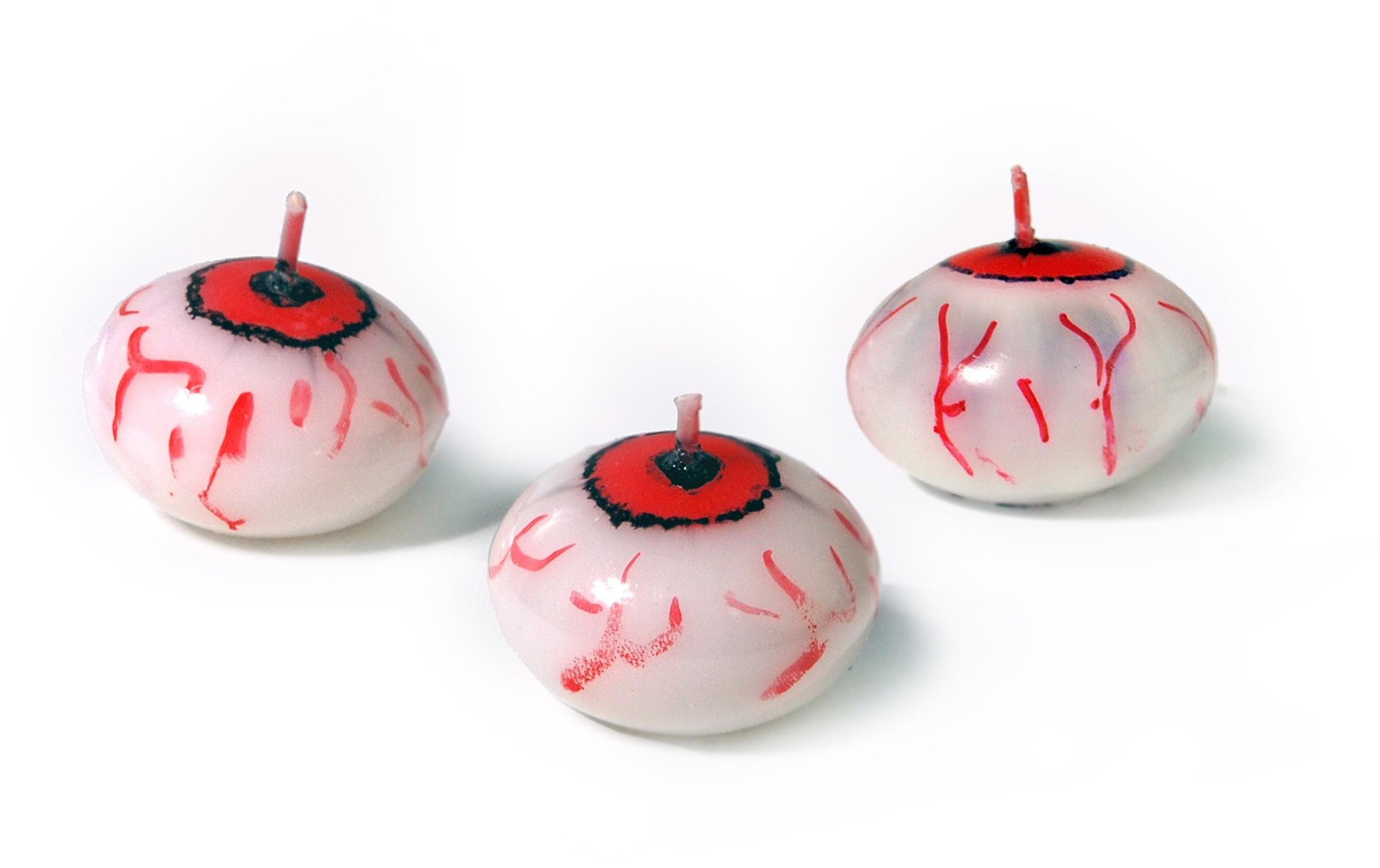 Partydeco Kerzen Schwimmendes Auge 4 cm, 25 Kerzen