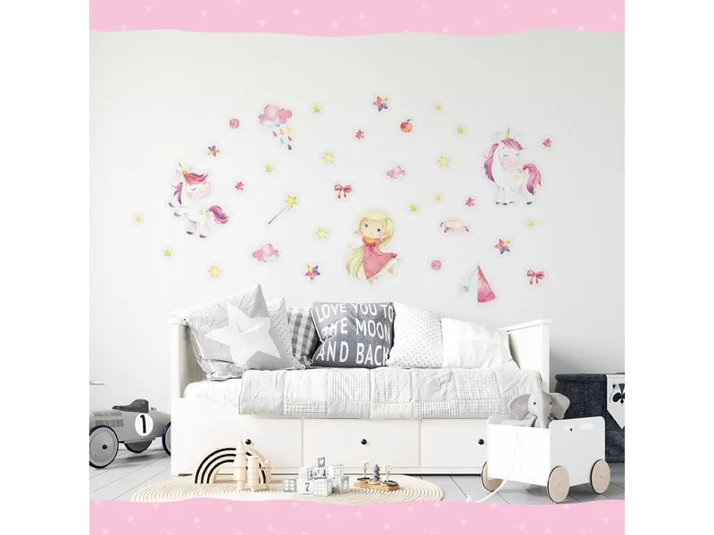 Papierdrachen Wandtattoo-Set Einhorn Papierdrachen Wandtattoo-Set Einhorn