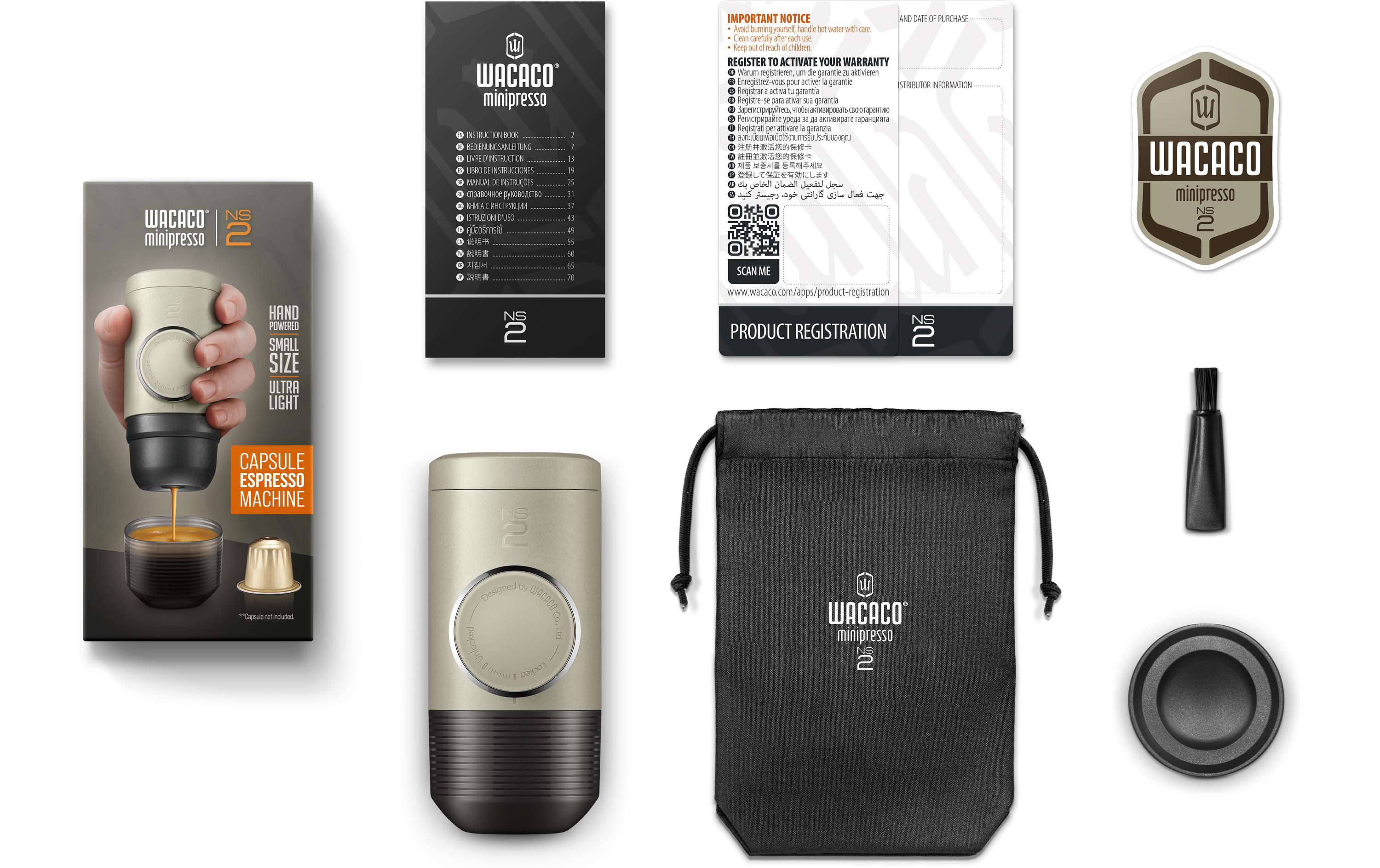 Wacaco Reisekaffeemaschine Minipresso NS2 Nespresso Kapseln