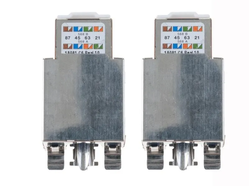 Feller EDIZIOdue Netzwerkdose UP 2x RJ45 Kat. 6 geschirmt