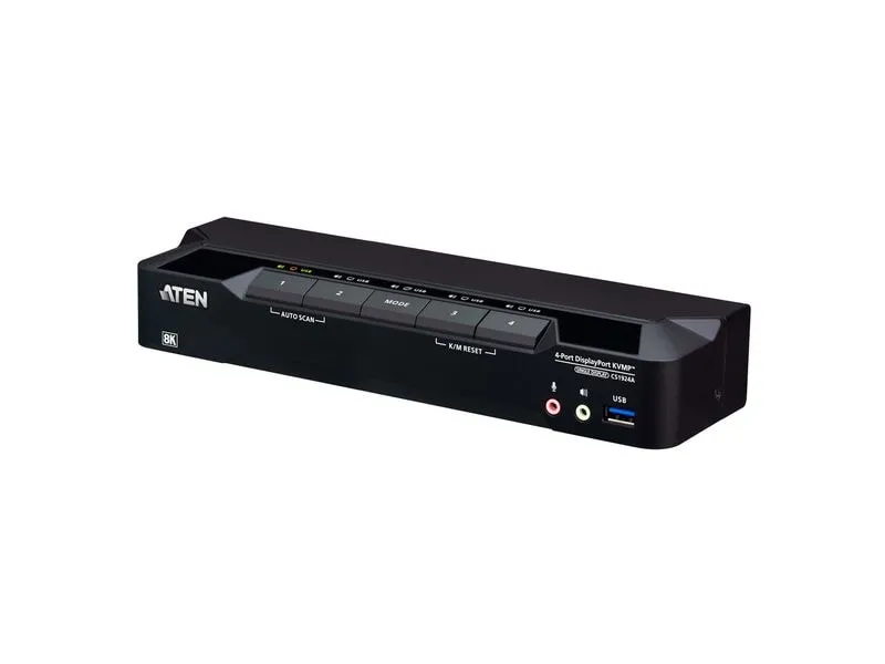 Aten KVM Switch CS1924A 4-Port USB 3.0 8K DisplayPort (4 Geräte) Aten KVM Switch CS1924A 4-Port USB 3.0 8K DisplayPort (4 Geräte)