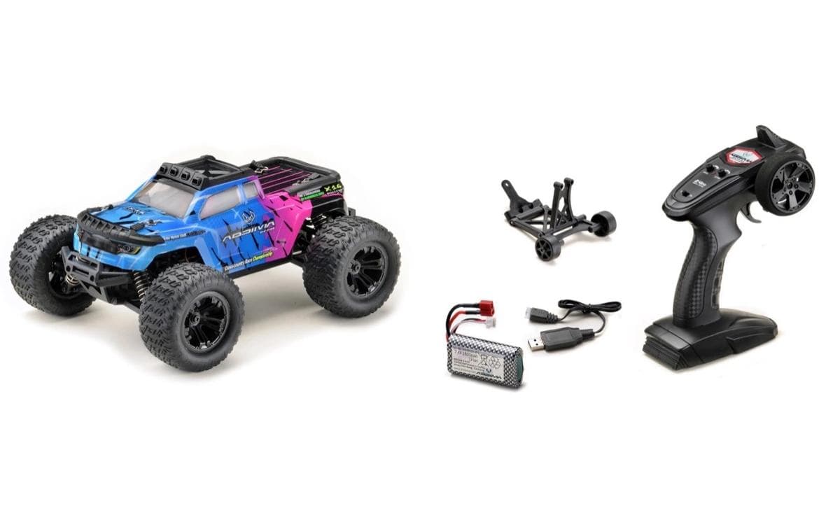 Absima Monster Truck MINI AMT pink/blau, 4WD, RTR, 1:16