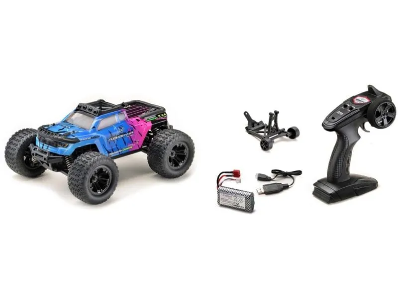 Absima Monster Truck MINI AMT pink/blau, 4WD, RTR, 1:16