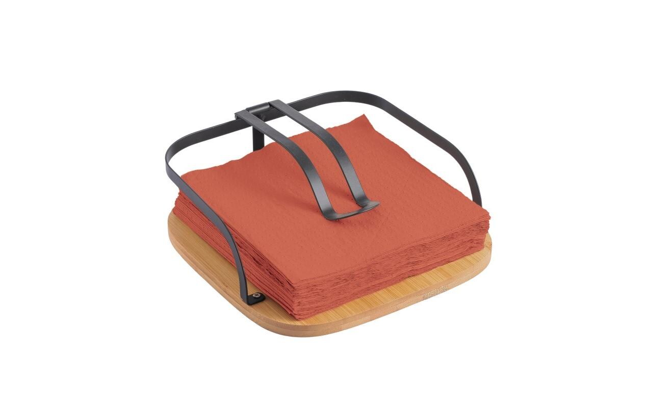 MSV Serviettenhalter Elie Nature/Schwarz matt