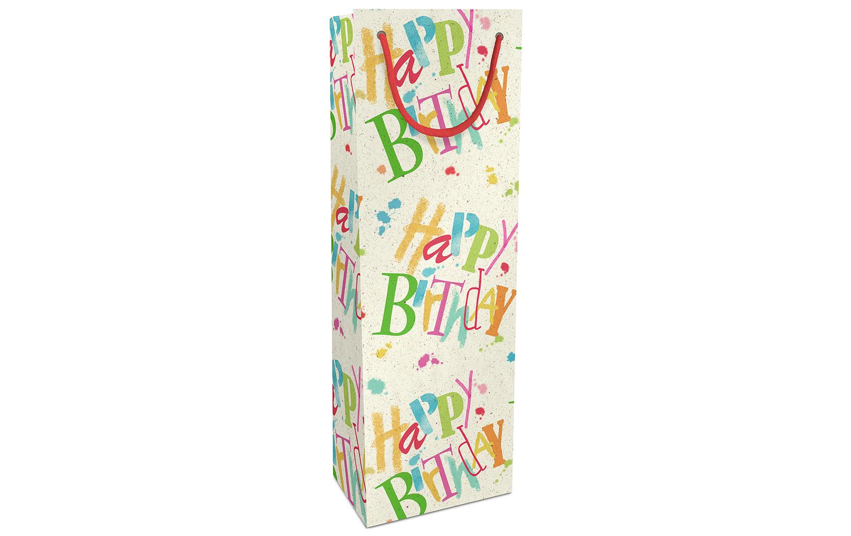 Braun + Company Flaschentasche Birthday Dance 12 x 36 x 8 cm, Mehrfarbig