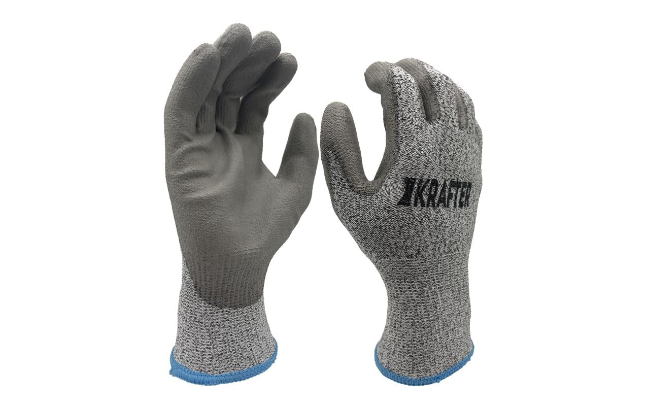 Krafter Schnittschutzhandschuh Klasse B, Nylon L, Grau, 1 Paar