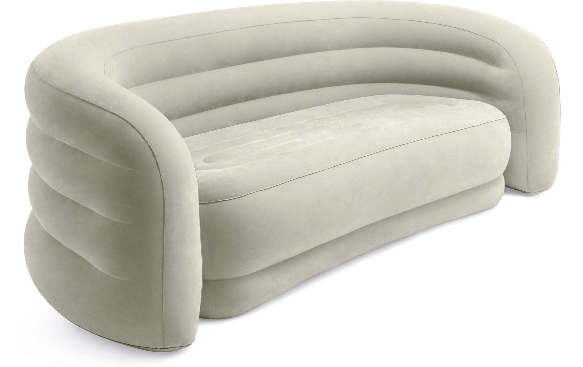 Intex Aufblasbares Sofa Curved 229 x 109 x 81 cm, Olive/Beige