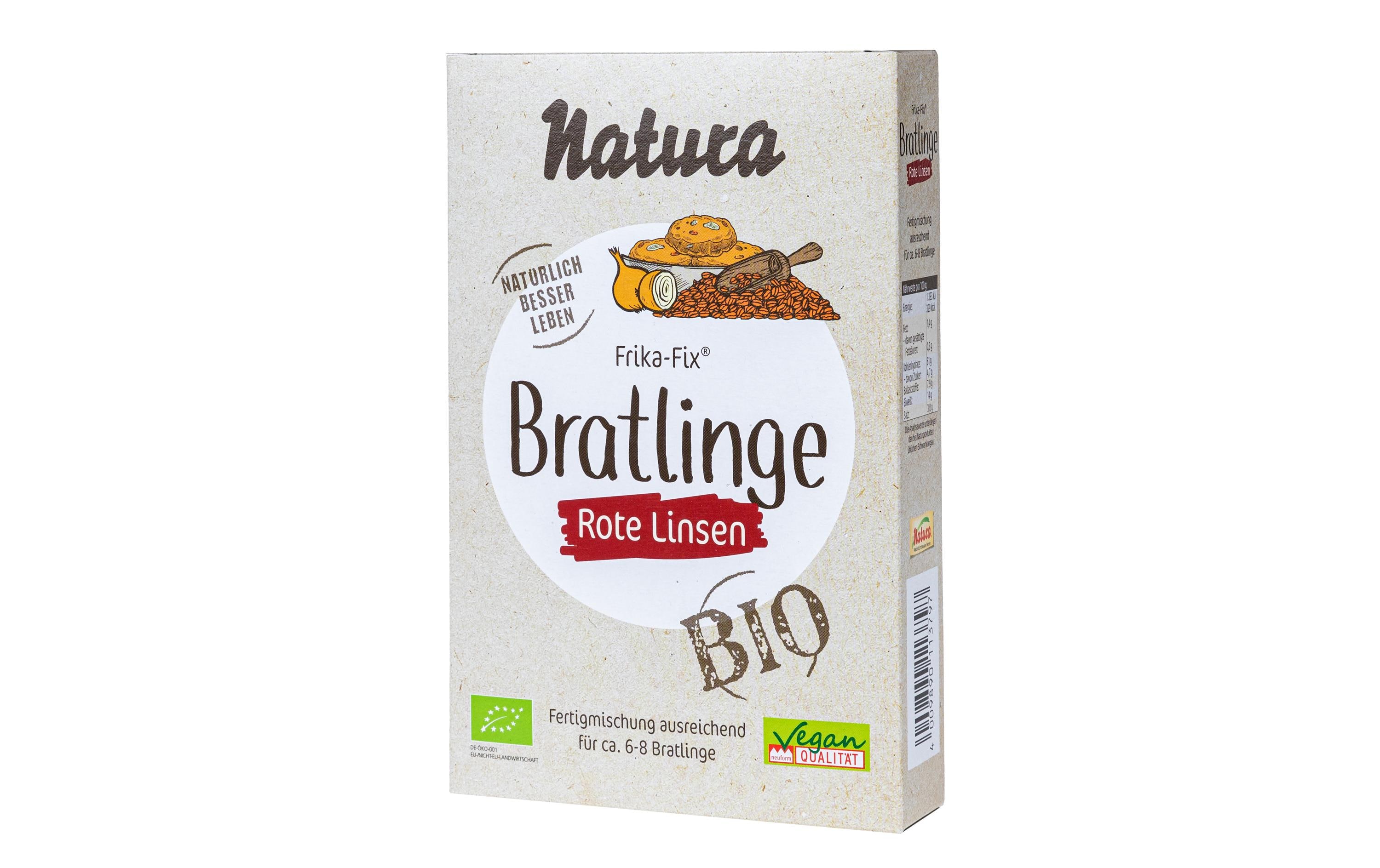 Natura-Werk Rote Linsen-Bratlinge Frika-Fix Bio 150 g