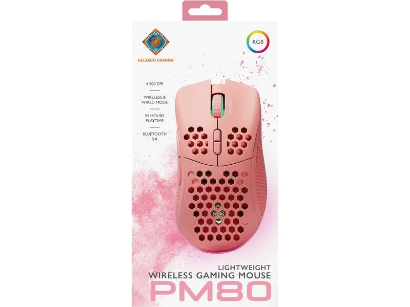 DELTACO Gaming-Maus GAM-120-P RGB Pink DELTACO Gaming-Maus GAM-120-P RGB Pink