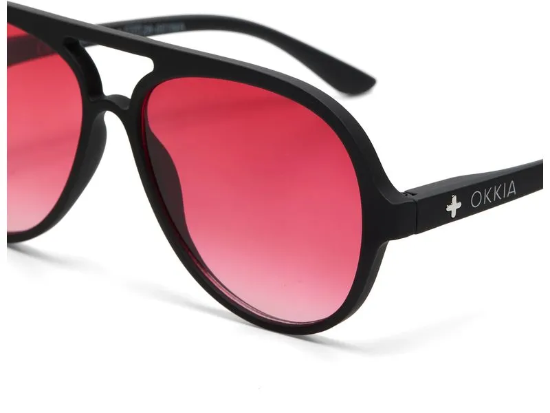OKKIA Sonnenbrille Alessio Black, Red Lens OKKIA Sonnenbrille Alessio Black, Red Lens