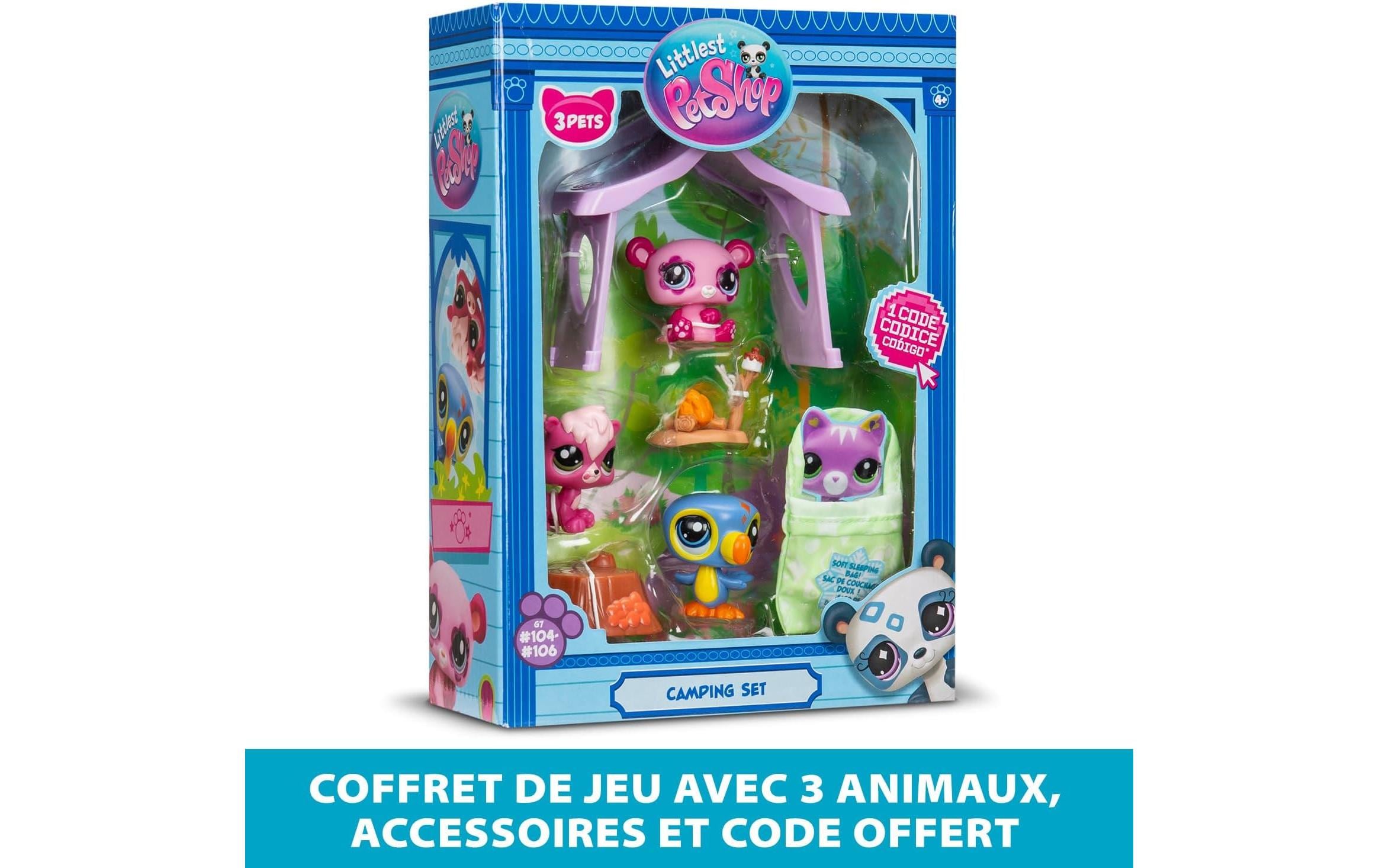 BANDAI Littlest Pet Shop Set 3 Pets Camping