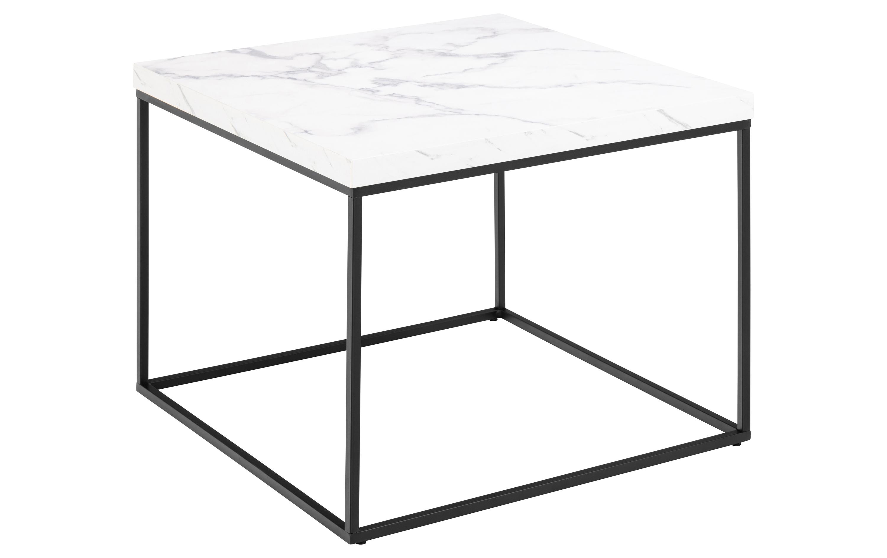 AC Design Couchtisch Barossa 60 x 60 x 45 cm, Schwarz/Weiss