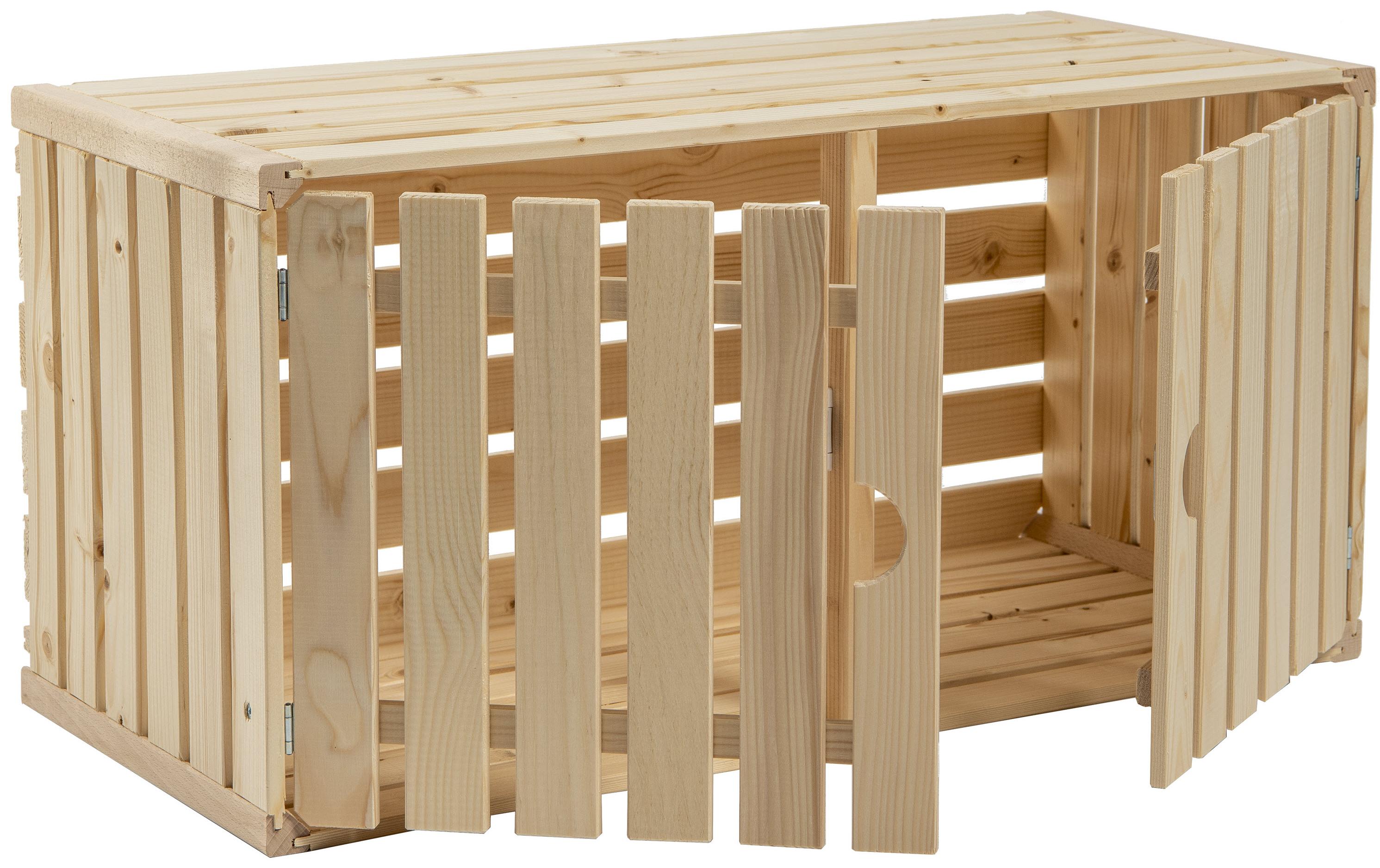 Holz Zollhaus Holzharasse A 70 x 35 cm, mit Tür schweizer Holz