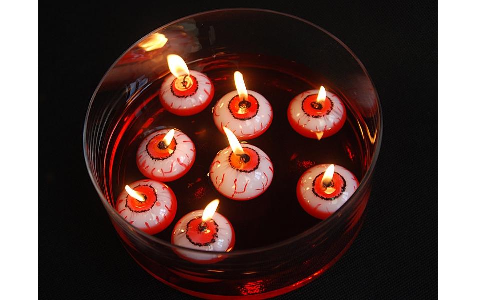 Partydeco Kerzen Schwimmendes Auge 4 cm, 25 Kerzen