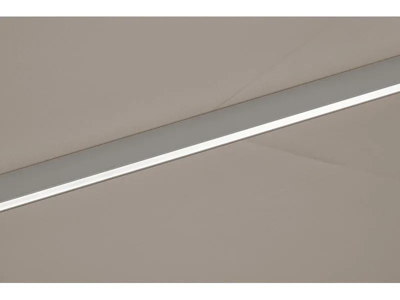 Suncomfort by Glatz Sonnenschirm Varioflex Solar LED, 300 x 300 cm, Hellgrau Suncomfort by Glatz Sonnenschirm Varioflex Solar LED, 300 x 300 cm, Hellgrau