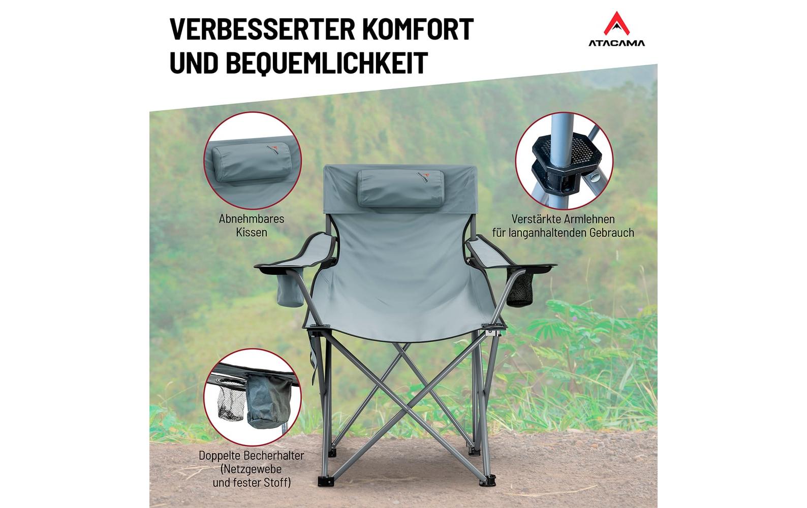 Atacama Campingstuhl Dunkelgrau