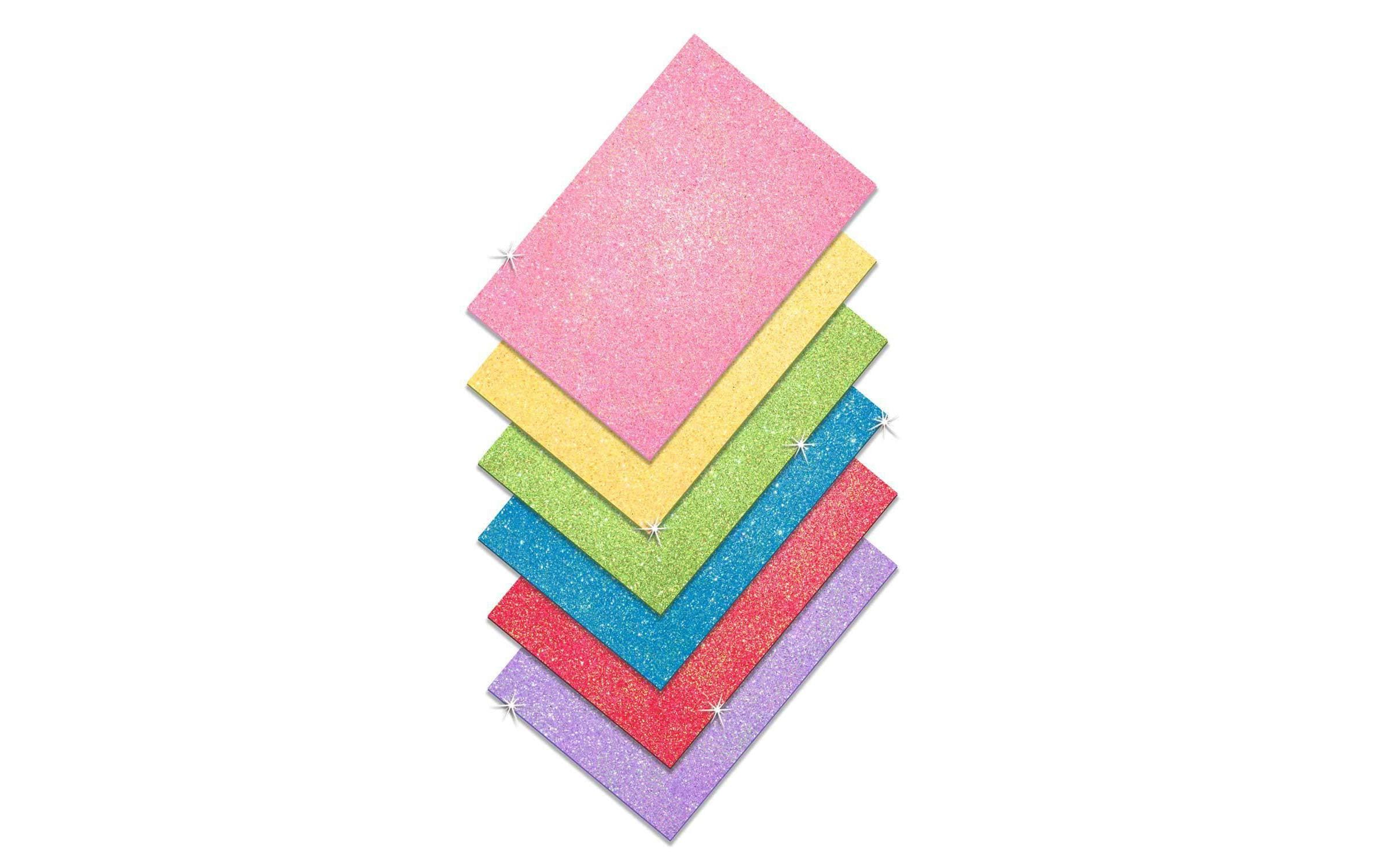 URSUS Moosgummi-Set Glitter Pastell selbstklebend, 10 Stück