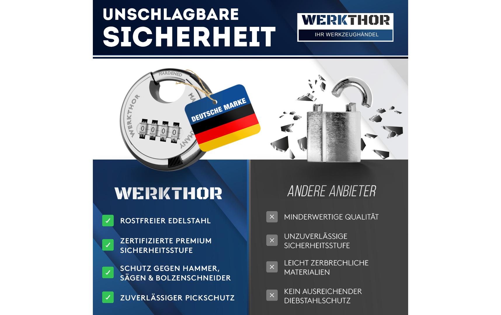 Werkthor Edelstahl Anhängerschloss