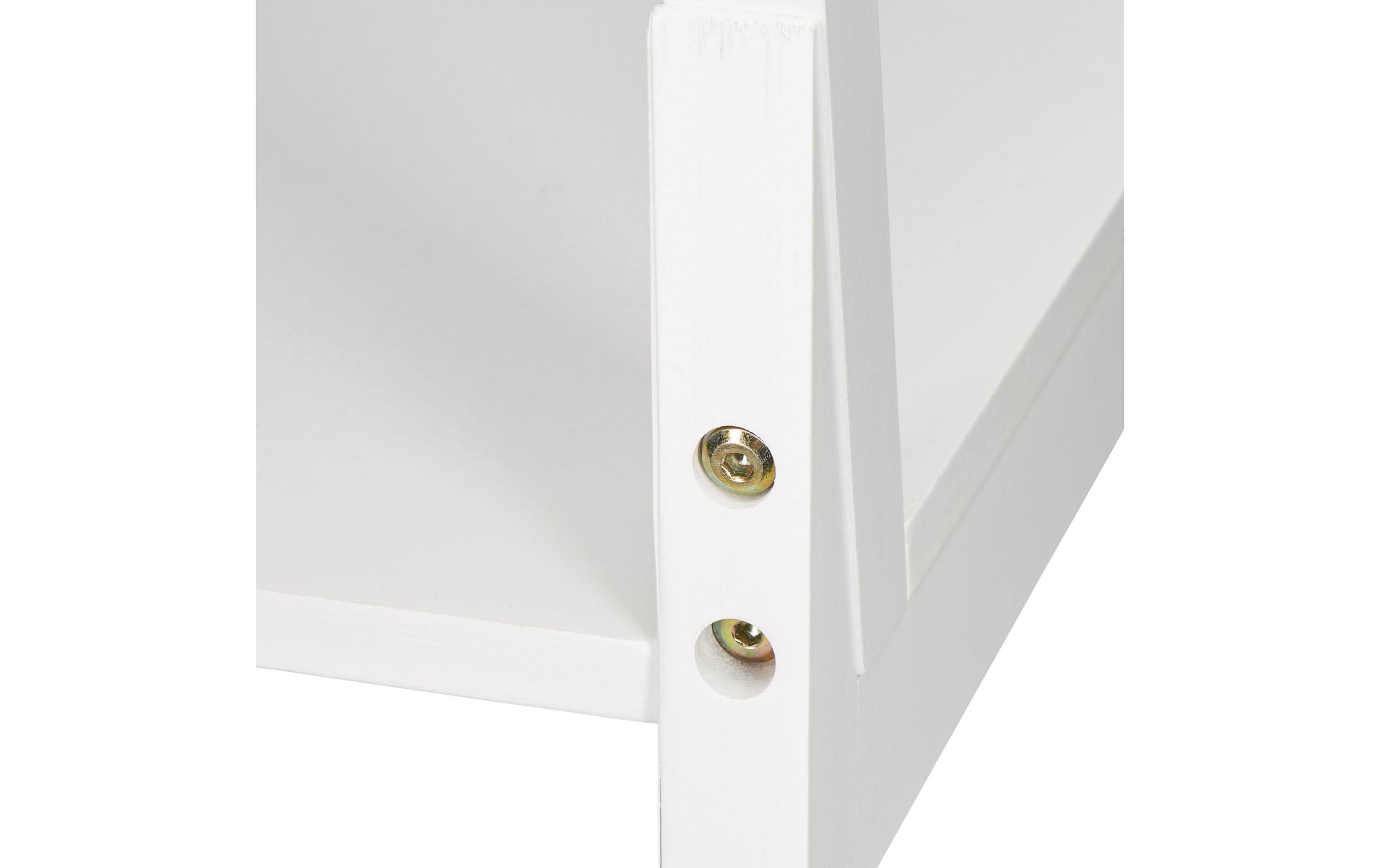 relaxdays Garderobenständer mit 3 Streben 133 x 40 x 42 cm, Weiss