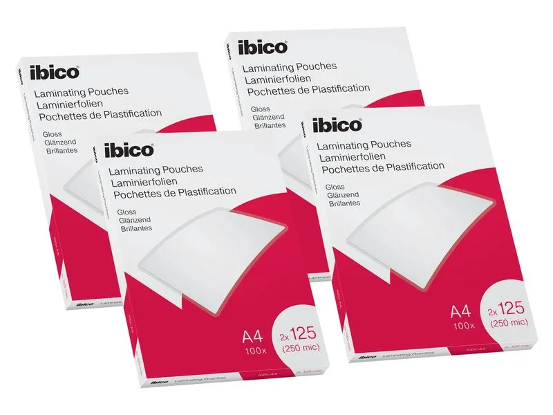 Ibico Laminierfolie Premium A4 125 µm, glänzend, 4 x 100 Stück Ibico Laminierfolie Premium A4 125 µm, glänzend, 4 x 100 Stück