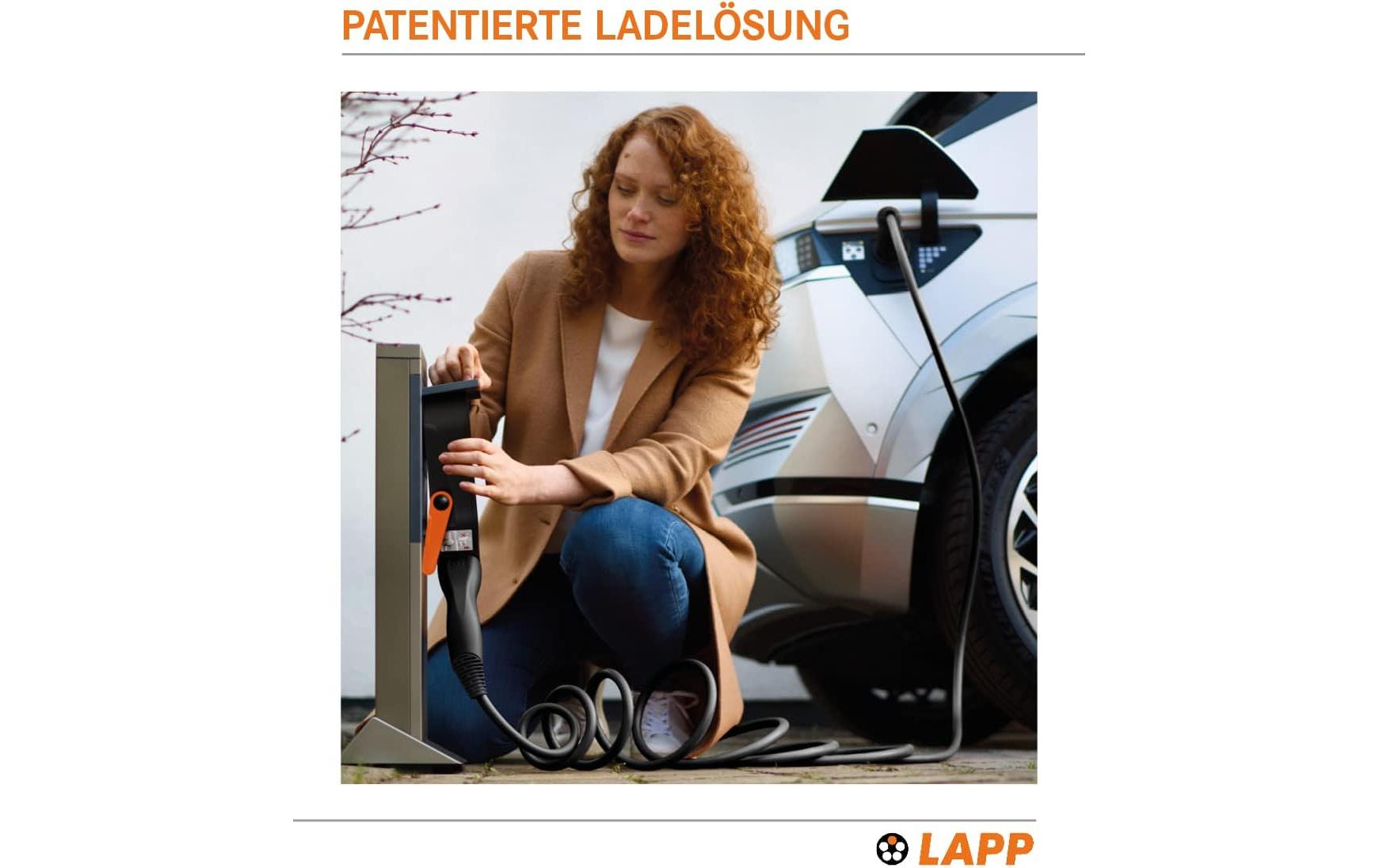 Lapp Ladekabel für Elektroauto Typ 2, 7.4kW, 32A, 5 m, Schwarz