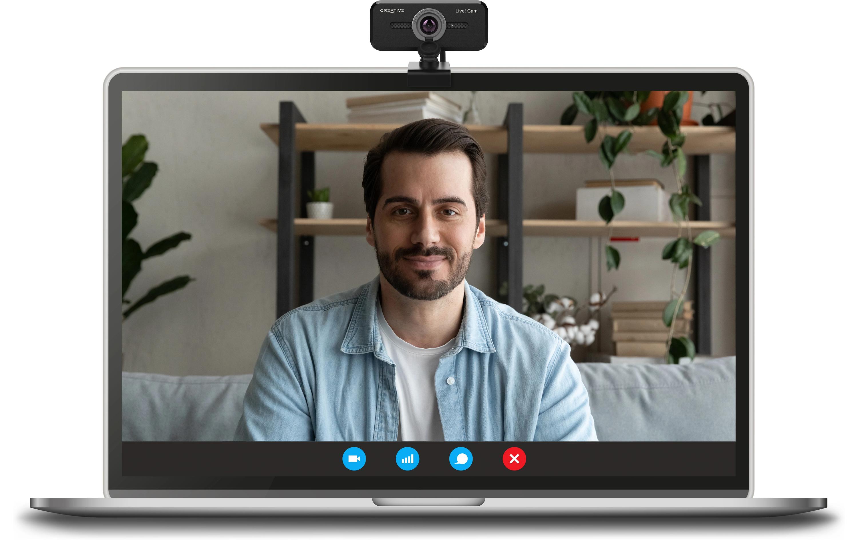 CREATIVE Webcam Live! Cam Sync 1080P V2 Full HD Schwarz