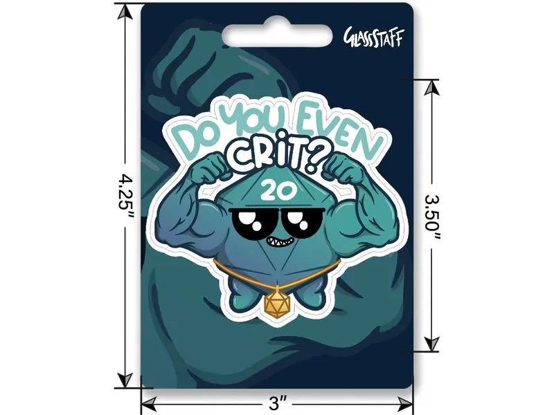 Glass Staff Do You Even Crit? Sticker Blau/Hellblau Glass Staff Do You Even Crit? Sticker Blau/Hellblau