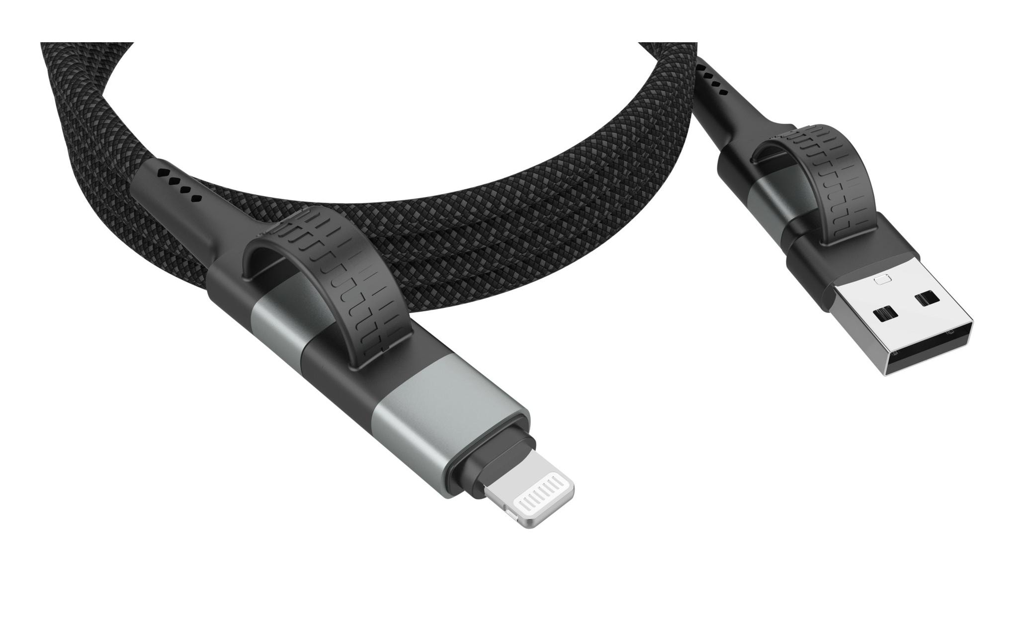 Ansmann Magnetisches Kabel USB-A oder USB-C auf USB-C 120 cm