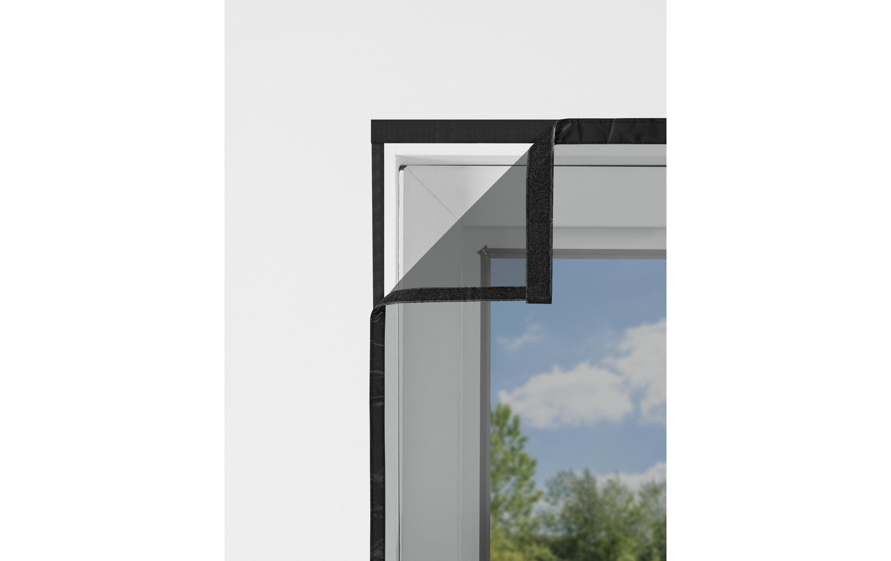 EASYmaxx Tür-Moskitonetz Strong Click, 100 x 210 cm, schwarz