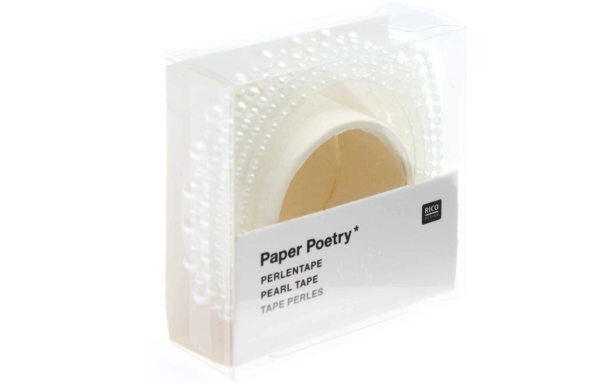 Rico Design Perlensticker Paper Poetry 50 cm, 1 Stück Offwhite