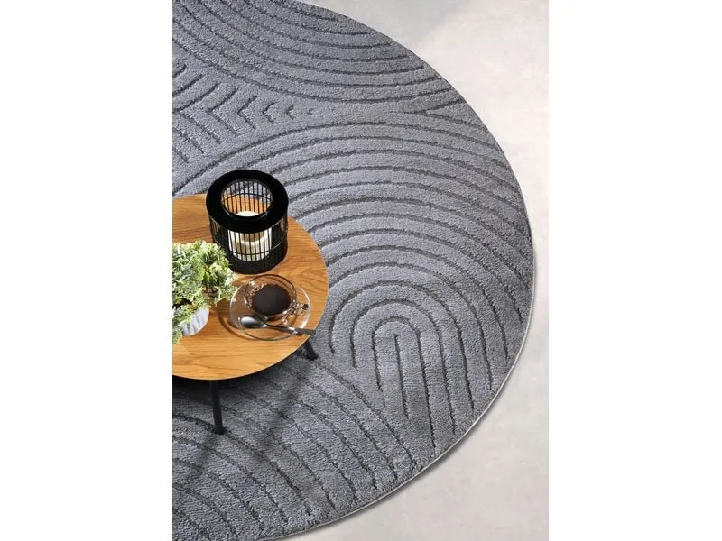 Elle Decoration Teppich Panglao Ø 160 cm, Anthracite